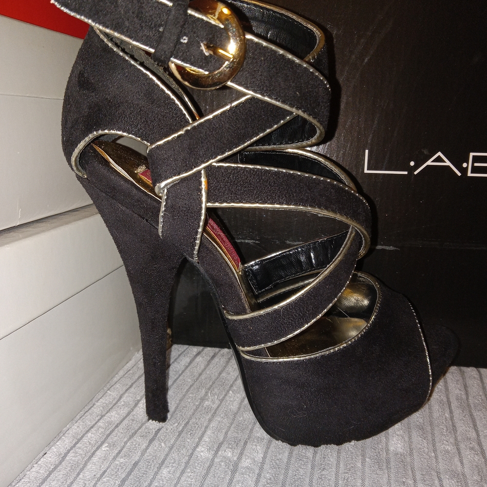 Elegant Black Strappy Heels